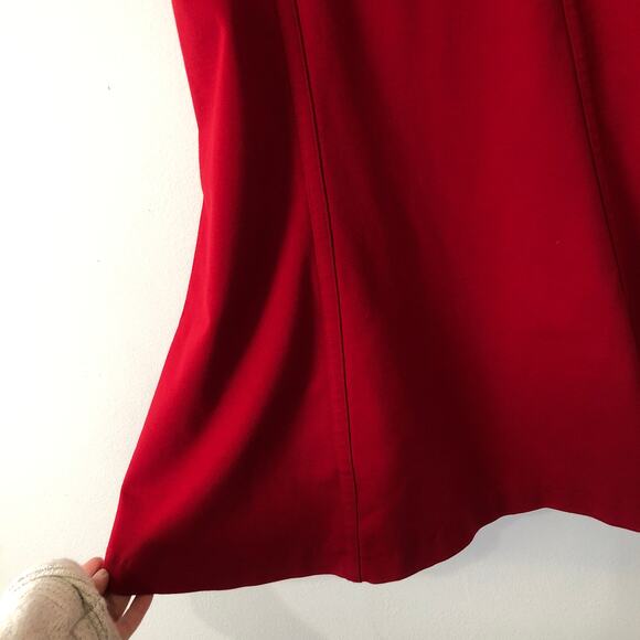 INC Red Fit & Flare Mini Dress Square Neck Sleeveless M Holiday Party Date Night - Picture 4 of 13